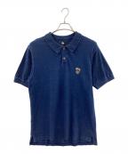 stussyステューシー）の古着「藍染刺繍ポロシャツ」｜ネイビー