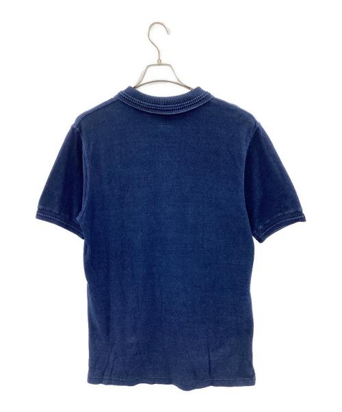 stussy（ステューシー）stussy (ステューシー) 藍染刺繍ポロシャツ ネイビー サイズ:ｌサイズの古着・服飾アイテム