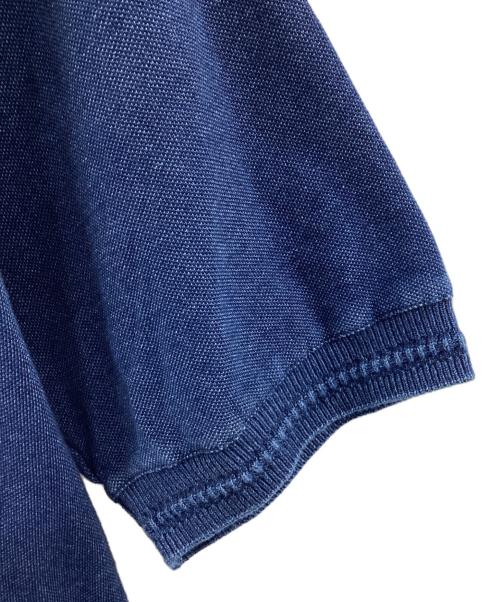 stussy（ステューシー）stussy (ステューシー) 藍染刺繍ポロシャツ ネイビー サイズ:ｌサイズの古着・服飾アイテム