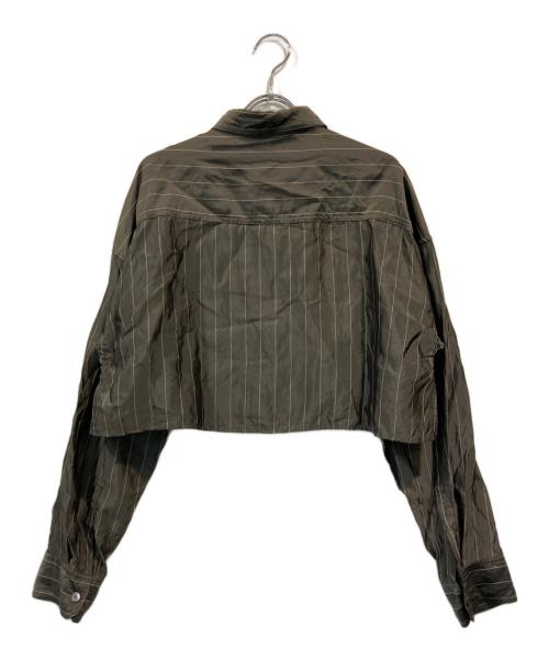 Noble（ノーブル）Noble (ノーブル) ピンストライプオーバーショートシャツ グレー サイズ:38の古着・服飾アイテム