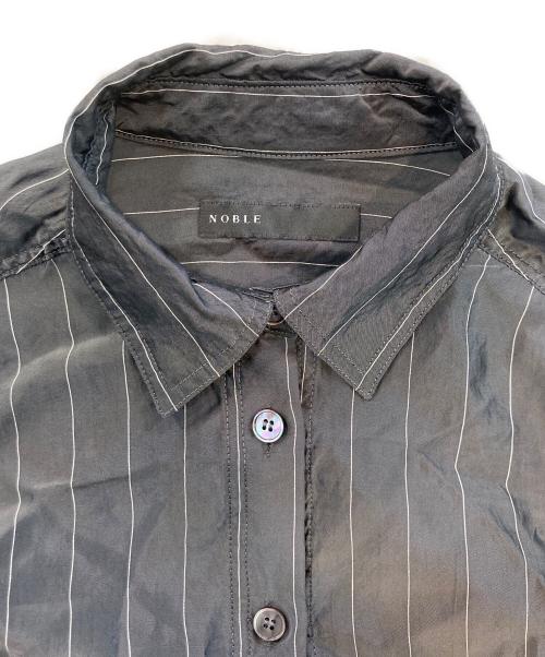 Noble（ノーブル）Noble (ノーブル) ピンストライプオーバーショートシャツ グレー サイズ:38の古着・服飾アイテム