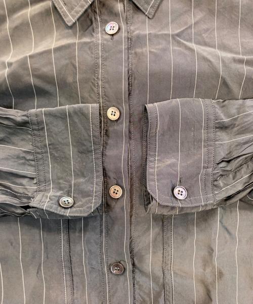 Noble（ノーブル）Noble (ノーブル) ピンストライプオーバーショートシャツ グレー サイズ:38の古着・服飾アイテム