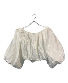 Noble（ノーブル）の古着「タイプライターオフショルバルーンブラウス」｜ホワイト