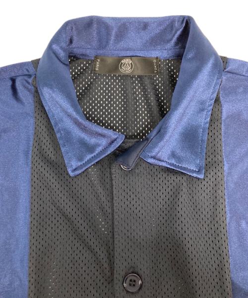 Paris Saint-Germain（パリサンジェルマン）PARIS SAINT-GERMAIN (パリサンジェルマン) JP Mesh Short Sleeve Shirt ネイビー サイズ:Lの古着・服飾アイテム