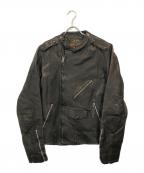 GOLDEN GOOSEゴールデングース）の古着「レザージャケット」｜ブラック