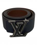 LOUIS VUITTONルイ ヴィトン）の古着「ベルト・LV ティルト リバース トリヨン40MM」｜ネイビー