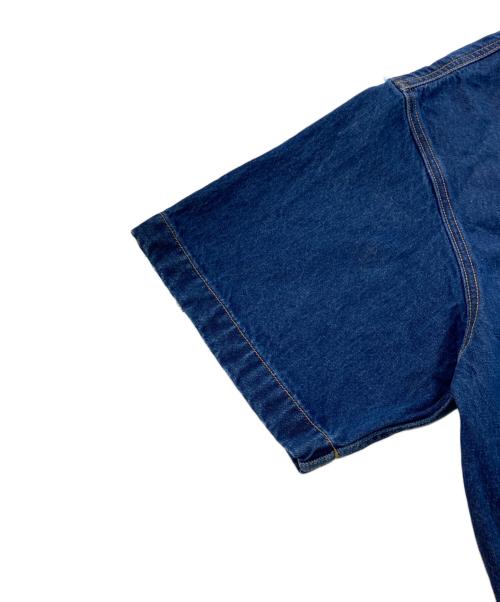 Calvin Klein（カルバンクライン）Calvin Klein (カルバンクライン) ボクシーショート デニムシャツ インディゴ サイズ:Mの古着・服飾アイテム