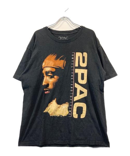 2PAC（2パック）2PAC (2パック) プリントTシャツ ブラック サイズ:Lの古着・服飾アイテム