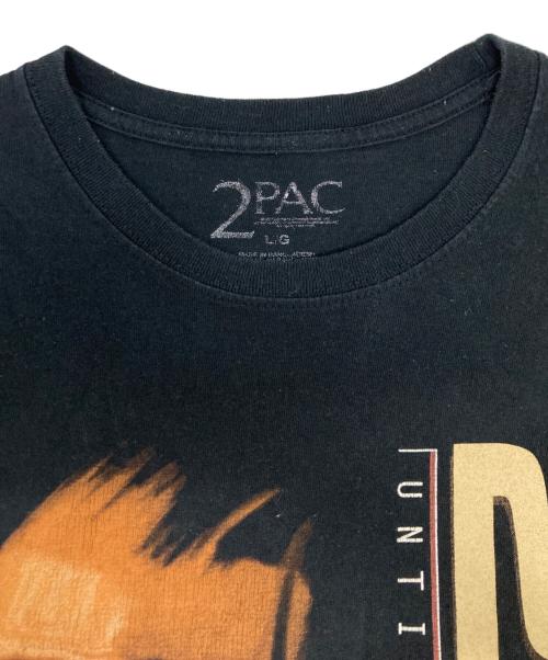 2PAC（2パック）2PAC (2パック) プリントTシャツ ブラック サイズ:Lの古着・服飾アイテム