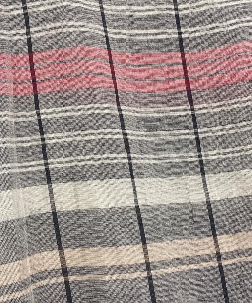 YACCO MARICARD（ヤッコマリカルド）YACCO MARICARD (ヤッコマリカルド) 半袖シアーワンピース レッド×ブラウン サイズ:Nの古着・服飾アイテム