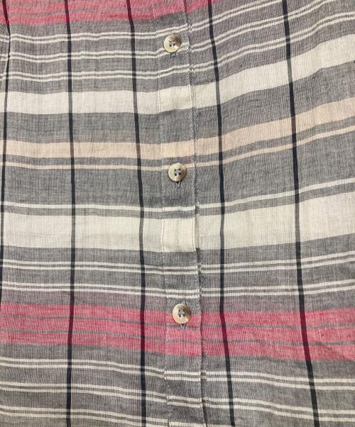 YACCO MARICARD（ヤッコマリカルド）YACCO MARICARD (ヤッコマリカルド) 半袖シアーワンピース レッド×ブラウン サイズ:Nの古着・服飾アイテム