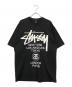 stussy（ステューシー）の古着「ワールドツアープリントTシャツ」｜ブラック