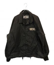 DIESEL（ディーゼル）の古着「ロゴワッペン中綿コーチジャケット」｜ブラック