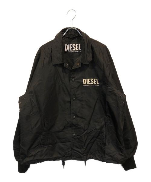 DIESEL（ディーゼル）DIESEL (ディーゼル) ロゴワッペン中綿コーチジャケット ブラック サイズ:Lの古着・服飾アイテム