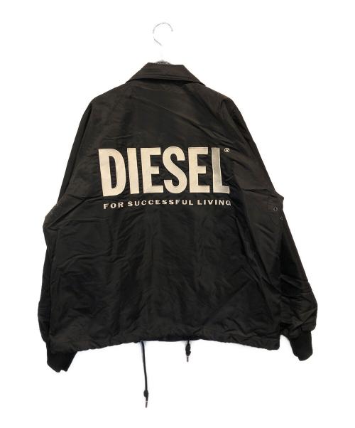 DIESEL（ディーゼル）DIESEL (ディーゼル) ロゴワッペン中綿コーチジャケット ブラック サイズ:Lの古着・服飾アイテム