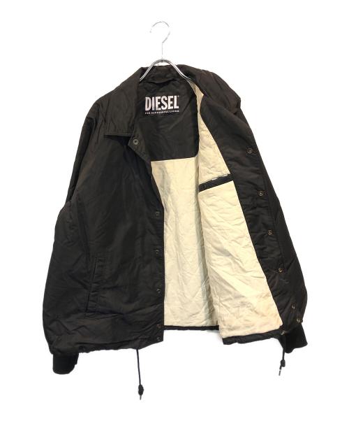 DIESEL（ディーゼル）DIESEL (ディーゼル) ロゴワッペン中綿コーチジャケット ブラック サイズ:Lの古着・服飾アイテム