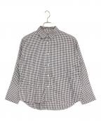 GALLARDA GALANTE NAVYガリャルダガランテネイビー）の古着「チェックシャツ」｜ブラック×ホワイト