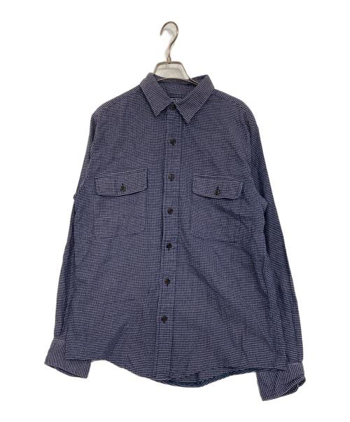 POLO RALPH LAUREN（ポロ・ラルフローレン）POLO RALPH LAUREN (ポロ・ラルフローレン) 【古着】ハウンドトゥースシャツ ネイビー サイズ:Lの古着・服飾アイテム