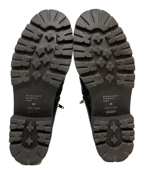 MARGARET HOWELL idea（マーガレット ハウエル アイディア）MARGARET HOWELL idea (マーガレット ハウエル アイディア) タンクソールチャッカブーツ ブラック サイズ:24の古着・服飾アイテム