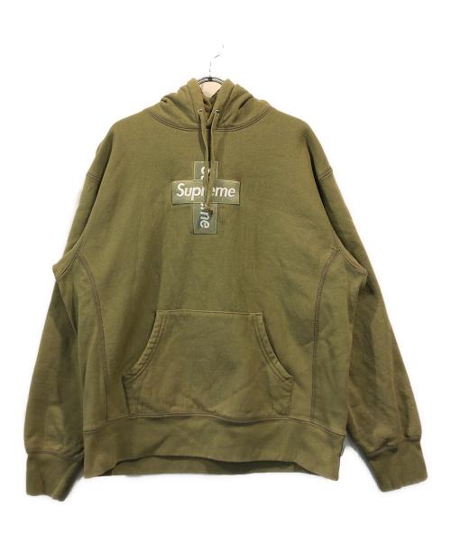 SUPREME（シュプリーム）Supreme (シュプリーム) Cross Box Logo Hooded Sweatshirt グリーン サイズ:Sの古着・服飾アイテム