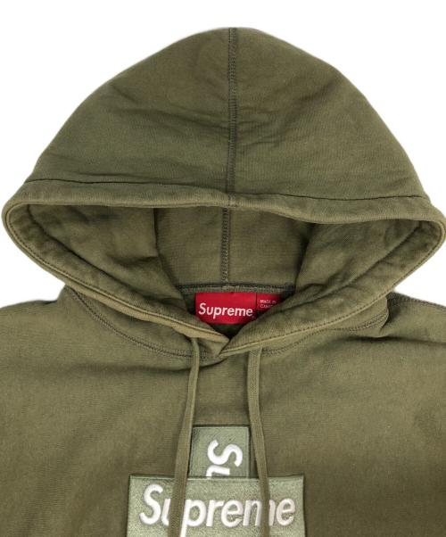 SUPREME（シュプリーム）Supreme (シュプリーム) Cross Box Logo Hooded Sweatshirt グリーン サイズ:Sの古着・服飾アイテム