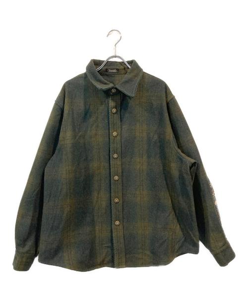 karaku（カラク）KARAKU (カラク) コンチョボタンシャツ グリーン サイズ:SIZE Mの古着・服飾アイテム