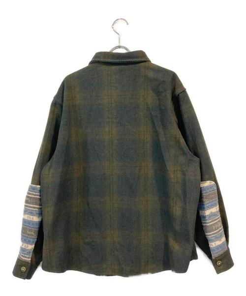 karaku（カラク）KARAKU (カラク) コンチョボタンシャツ グリーン サイズ:SIZE Mの古着・服飾アイテム