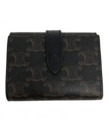 CELINE（セリーヌ）の古着「ファインストラップ付きウォレット」｜ブラック×ブラウン