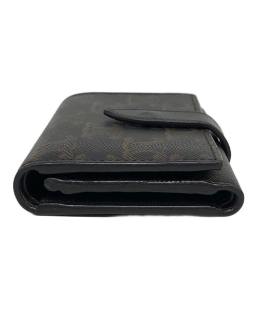 CELINE（セリーヌ）CELINE (セリーヌ) ファインストラップ付きウォレット ブラック×ブラウンの古着・服飾アイテム