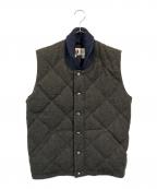 Crescent Down Worksクレセントダウンワークス）の古着「ウールキルトダウンベスト」｜グレー