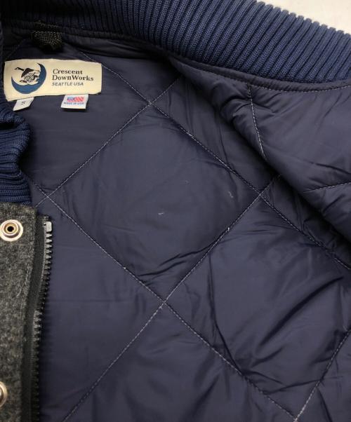 Crescent Down Works（クレセントダウンワークス）Crescent Down Works (クレセントダウンワークス) ウールキルトダウンベスト グレー サイズ:Sの古着・服飾アイテム