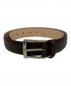 Crockett & Jonesクロケット＆ジョーンズ）の古着「レザーベルト」｜ブラウン