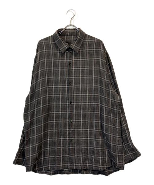 LAD MUSICIAN（ラッドミュージシャン）LAD MUSICIAN (ラッドミュージシャン) レーヨンチェックシャツ グレー サイズ:46の古着・服飾アイテム