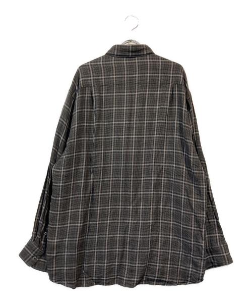 LAD MUSICIAN（ラッドミュージシャン）LAD MUSICIAN (ラッドミュージシャン) レーヨンチェックシャツ グレー サイズ:46の古着・服飾アイテム