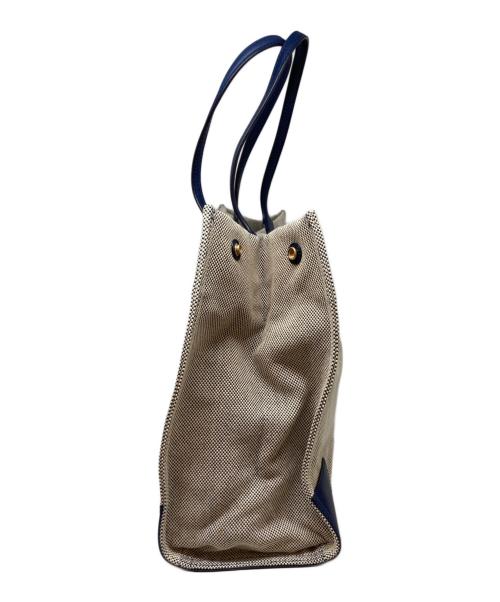 TORY BURCH（トリーバーチ）TORY BURCH (トリーバーチ) トートバッグ アイボリー×ブルーの古着・服飾アイテム
