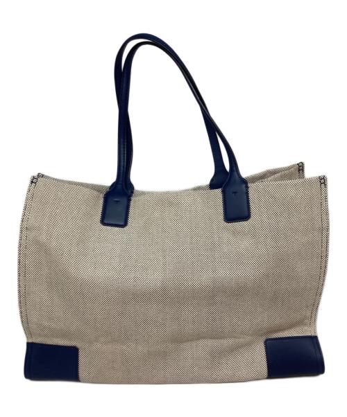 TORY BURCH（トリーバーチ）TORY BURCH (トリーバーチ) トートバッグ アイボリー×ブルーの古着・服飾アイテム