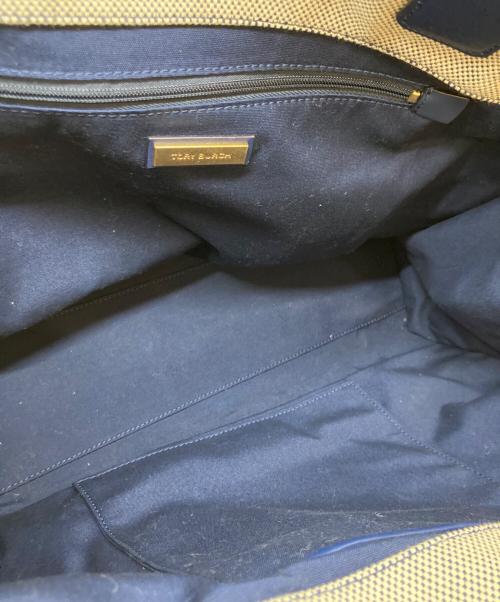 TORY BURCH（トリーバーチ）TORY BURCH (トリーバーチ) トートバッグ アイボリー×ブルーの古着・服飾アイテム