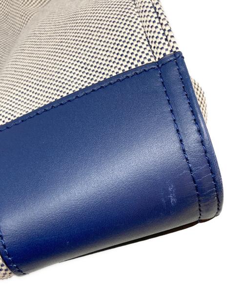 TORY BURCH（トリーバーチ）TORY BURCH (トリーバーチ) トートバッグ アイボリー×ブルーの古着・服飾アイテム