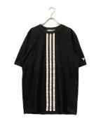Y-3ワイスリー）の古着「CENTER FRONT STRIPES TEE」｜ブラック