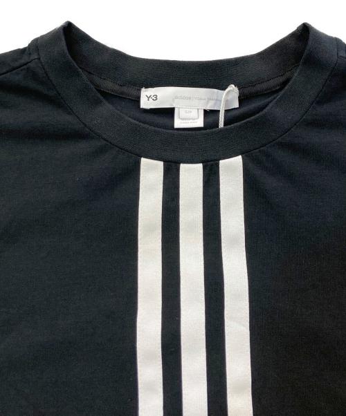 Y-3（ワイスリー）Y-3 (ワイスリー) CENTER FRONT STRIPES TEE ブラック サイズ:Sの古着・服飾アイテム