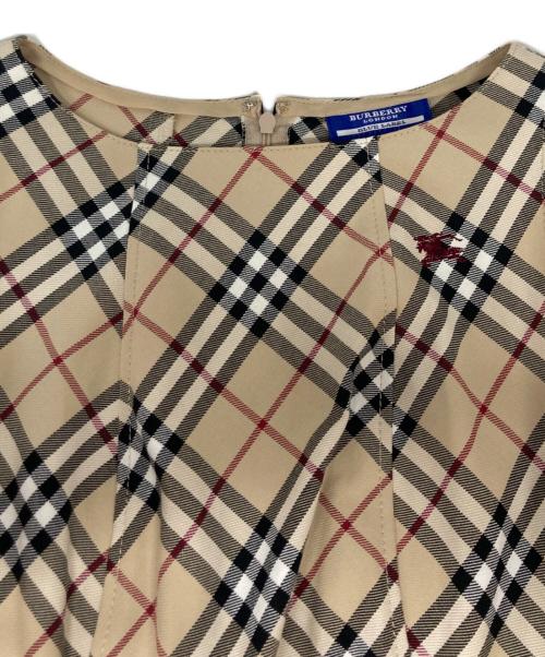 BURBERRY BLUE LABEL（バーバリー ブルー レーベル）BURBERRY BLUE LABEL (バーバリーロンドンブルーレーベル) ノバチェックノースリーブワンピース ベージュ サイズ:38の古着・服飾アイテム