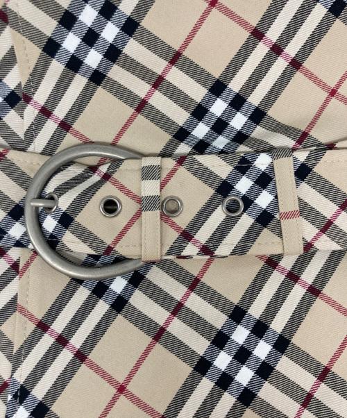 BURBERRY BLUE LABEL（バーバリー ブルー レーベル）BURBERRY BLUE LABEL (バーバリーロンドンブルーレーベル) ノバチェックノースリーブワンピース ベージュ サイズ:38の古着・服飾アイテム