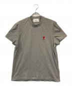 AMI Alexandre Mattiussiアミアレクサンドルマテュッシ）の古着「ハートワッペンTシャツ」｜グレー