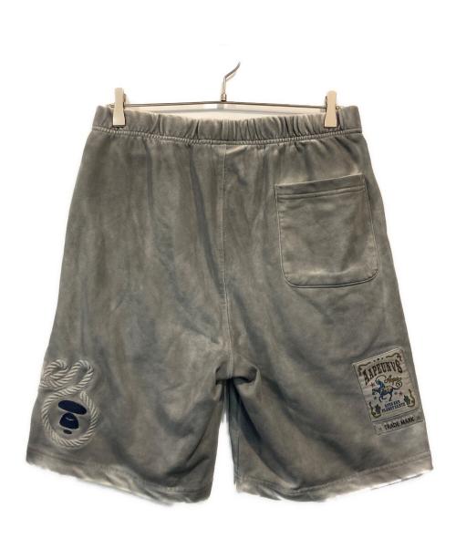 A BATHING APE（ア ベイシング エイプ）A BATHING APE (ア ベイシング エイプ) AAPE SWEAT SHORTS グレー サイズ:Mの古着・服飾アイテム