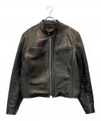 VANSONバンソン）の古着「COMTライダースジャケット」｜ブラック