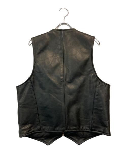 VANSON（バンソン）VANSON (バンソン) レザージップベスト ブラック サイズ:42の古着・服飾アイテム