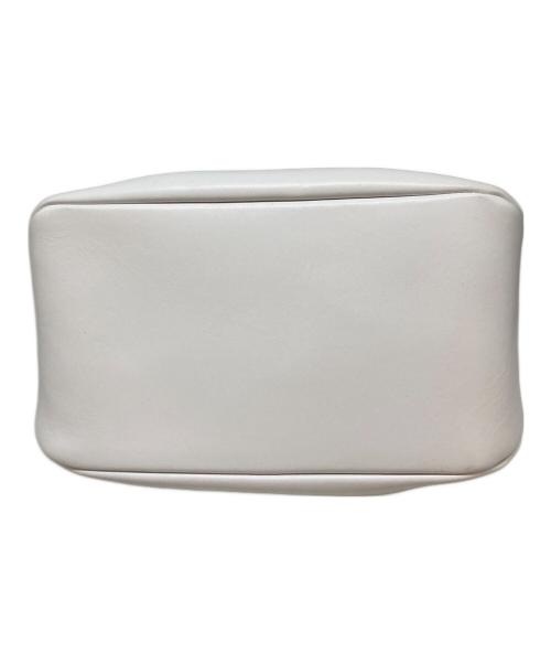 HIROFU（ヒロフ）HIROFU (ヒロフ) レザーハンドバッグ ホワイトの古着・服飾アイテム