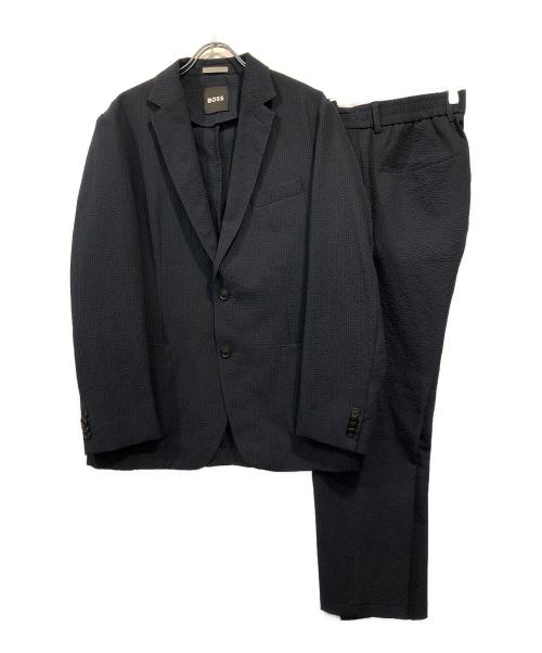 BOSS（ボス）BOSS (ボス) シアサッカーセットアップスーツ ネイビー サイズ:48の古着・服飾アイテム