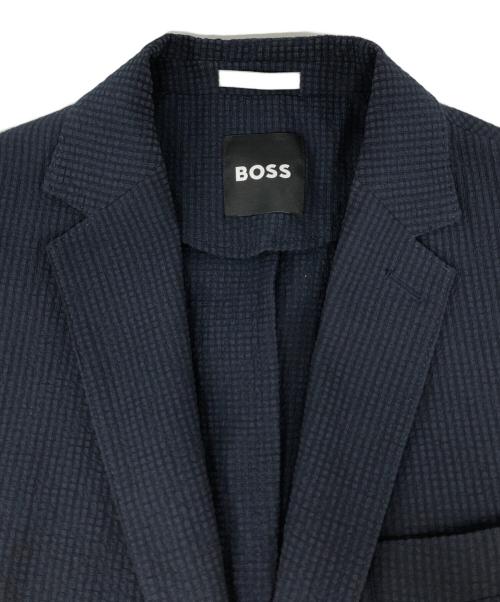 BOSS（ボス）BOSS (ボス) シアサッカーセットアップスーツ ネイビー サイズ:48の古着・服飾アイテム