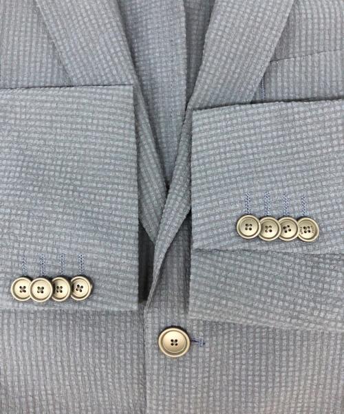 BOSS（ボス）BOSS (ボス) シアサッカーセットアップスーツ ネイビー サイズ:48の古着・服飾アイテム